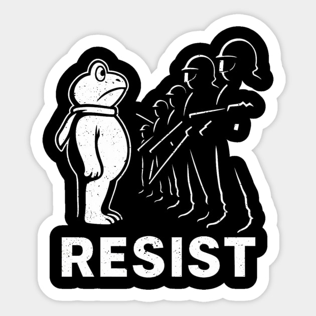 Portland 2025 Resist Portland Frog Protest Men Women Sticker by ArtistTee ⭐⭐⭐⭐⭐